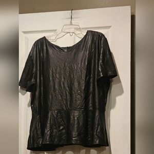 SENSATIONAL COLLECTION FAUX LEATHER LOOK TOP